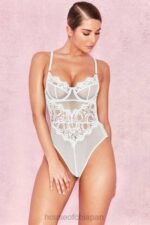 衣類 House of CB ナディア ホワイト レース ボディスーツ 0N8J820 - Image 8
