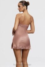 衣類 House of CB ニア ローズピンク サテン＆レース スリップドレス 0N8J369 - Image 8