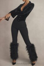 衣類 House of CB ニコレットブラックトリムパンツ 0N8J888 - Image 3