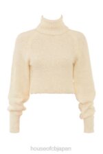 衣類 House of CB ニヤラ クリーム ソフト ブークレ ニット クロップド セーター 0N8J660 - Image 4