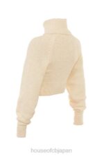 衣類 House of CB ニヤラ クリーム ソフト ブークレ ニット クロップド セーター 0N8J660 - Image 5