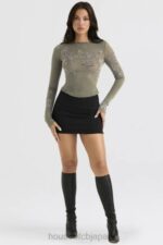 衣類 House of CB ニーシャブラックスカルプティングミニスカート 0N8J896 - Image 6