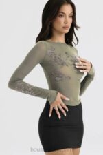 衣類 House of CB ニーシャブラックスカルプティングミニスカート 0N8J896 - Image 9