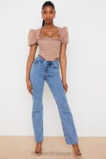 衣類 House of CB ノラタン メッシュパフスリーブ ギャザーコルセット 0N8J90 - Image 6