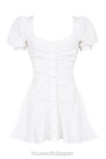 衣類 House of CB ハメダ ホワイト パフスリーブ ミニドレス 0N8J200 - Image 9