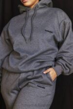 衣類 House of CB ハロー ダークグレー オーバーサイズ パーカー 0N8J726 - Image 7