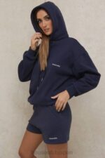 衣類 House of CB ハロー ネイビー オーバーサイズ パーカー 0N8J796 - Image 11