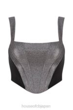 衣類 House of CB ハンナシルバークロップドコルセットトップ 0N8J97 - Image 10