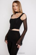 衣類 House of CB パウリナ ブラック ハイネック コルセット 0N8J71 - Image 8