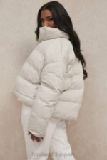 衣類 House of CB ヒーロー アイボリー オーバーサイズ C シェイプ パファー ジャケット 0N8J1046 - Image 17