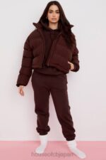 衣類 House of CB ヒーローチョコレートオーバーサイズCシェイプパファージャケット 0N8J1047 - Image 11