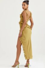 衣類 House of CB ピクシーオリーブフリルマキシドレス 0N8J452 - Image 12