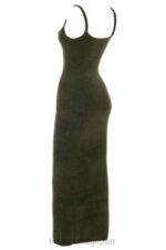 衣類 House of CB フェイエット カーキ ソフトふわふわニット マキシドレス 0N8J116 - Image 3