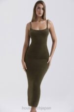 衣類 House of CB フェイエット カーキ ソフトふわふわニット マキシドレス 0N8J116 - Image 6