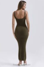 衣類 House of CB フェイエット カーキ ソフトふわふわニット マキシドレス 0N8J116 - Image 8