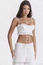 衣類 House of CB フェデリカ ホワイト ブロデリー アングレ ブラレット トップ 0N8J674 - Image 12