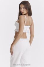 衣類 House of CB フェデリカ ホワイト ブロデリー アングレ ブラレット トップ 0N8J674 - Image 17
