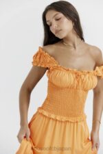 衣類 House of CB フェドラ タンジェリン シャーリング サンドレス 0N8J203 - Image 9