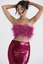 衣類 House of CB フェネラ ホットピンク トリムバンドー 0N8J698 - Image 5