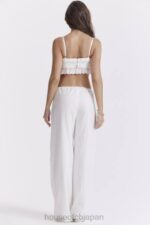 衣類 House of CB フランキー ホワイト ブロデリー アングレ パンツ 0N8J859 - Image 16