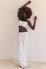 衣類 House of CB フランキー ホワイト ブロデリー アングレ パンツ 0N8J859 - Image 5