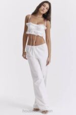 衣類 House of CB フランキー ホワイト ブロデリー アングレ パンツ 0N8J859 - Image 10