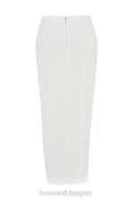 衣類 House of CB フランチェスカ アイボリー太ももスプリットミディスカート 0N8J938 - Image 5