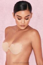 衣類 House of CB フロント留め成形マイクロファイバー V ブラジャー - ベージュ 0N8J1318 - Image 5