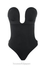 衣類 House of CB プランジ自己粘着バックレスボディスーツ - ブラック 0N8J1299 - Image 9