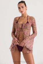 衣類 House of CB プロヴァンスオリーブの花のカバーアップ 0N8J1199 - Image 3