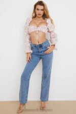 衣類 House of CB ヘンリエッタ ピンク フローラル シャーリング ブラレット トップ 0N8J745 - Image 3