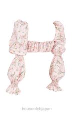 衣類 House of CB ヘンリエッタ ピンク フローラル シャーリング ブラレット トップ 0N8J745 - Image 8