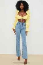 衣類 House of CB ヘンリエッタ レモン フローラル シャーリング ブラレット トップ 0N8J746 - Image 5