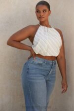 衣類 House of CB ベット リネンブレンド バックレスホルタートップ 0N8J806 - Image 3