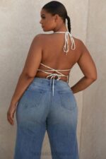 衣類 House of CB ベット リネンブレンド バックレスホルタートップ 0N8J806 - Image 4