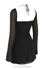 衣類 House of CB ベビードール ブラック シフォン ホルター ミニ ドレス 0N8J510 - Image 3