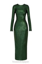 衣類 House of CB ベルパイングリーンスパンコールマキシドレス 0N8J344 - Image 5