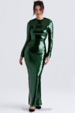 衣類 House of CB ベルパイングリーンスパンコールマキシドレス 0N8J344 - Image 9