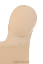 衣類 House of CB ベージュ プランジ自己粘着バックレス ボディスーツ 0N8J822 - Image 9