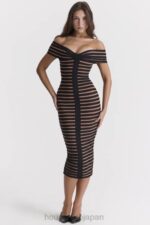 衣類 House of CB ペトラ ストライプ 包帯 ミディドレス 0N8J275 - Image 6