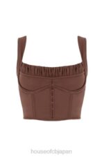 衣類 House of CB ペルセポネ チョコレートギャザーコルセットトップ 0N8J91 - Image 3