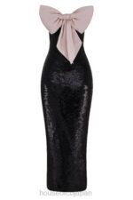 衣類 House of CB ホリーブラック スパンコール ストラップレス リボン ドレス 0N8J341 - Image 3