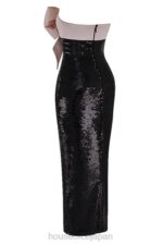 衣類 House of CB ホリーブラック スパンコール ストラップレス リボン ドレス 0N8J341 - Image 4