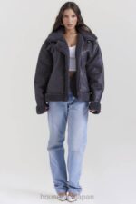 衣類 House of CB マッデングレー ビーガン シアリング アビエーター ジャケット 0N8J1026 - Image 4