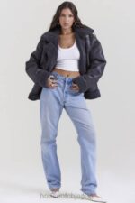 衣類 House of CB マッデングレー ビーガン シアリング アビエーター ジャケット 0N8J1026 - Image 5