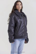 衣類 House of CB マッデングレー ビーガン シアリング アビエーター ジャケット 0N8J1026 - Image 7