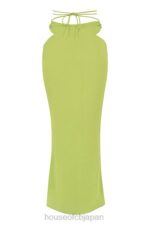 衣類 House of CB マデリン ライムグリーン ジョーゼット マキシスカート 0N8J955 - Image 8