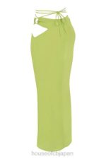 衣類 House of CB マデリン ライムグリーン ジョーゼット マキシスカート 0N8J955 - Image 9