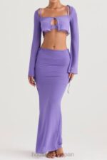 衣類 House of CB マルセイユ バイオレット カバーアップ トップ 0N8J1218 - Image 4