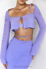 衣類 House of CB マルセイユ バイオレット カバーアップ トップ 0N8J1218 - Image 6